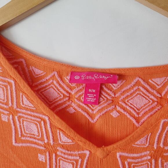 Lilly Pulitzer- Women's orange tunic- size Medium - Picture 3 of 7